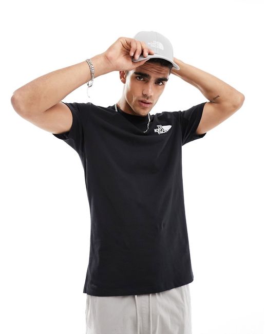 The North Face NSE Box back print t-shirt in black-