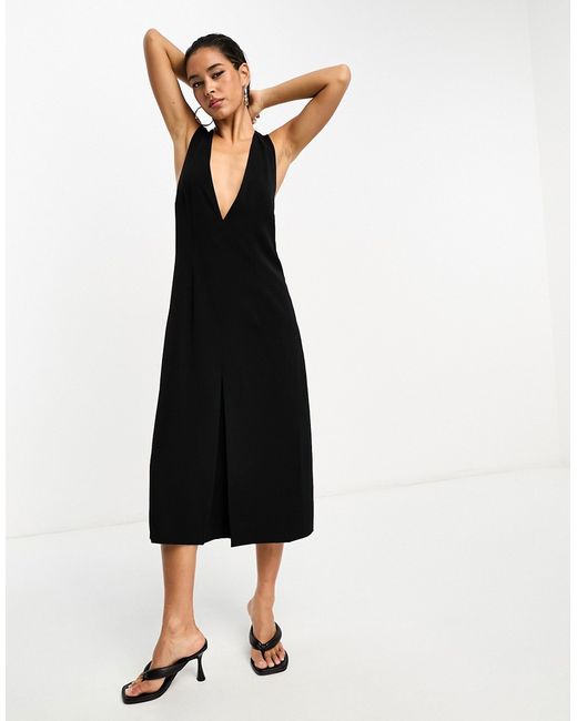 French Connection pinafore midi dress