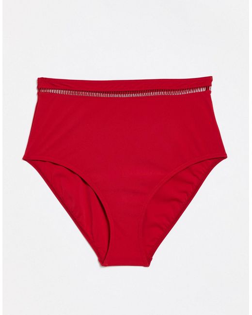 Figleaves high waisted bikini bottoms with mesh detail