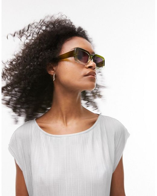 TopShop curved rectangle sunglasses