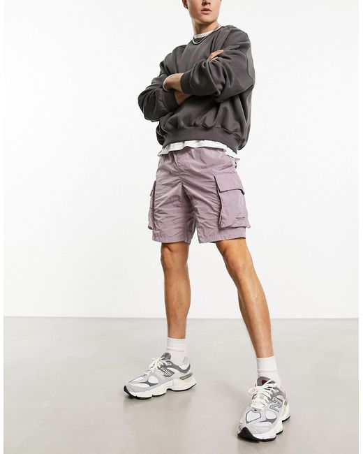 Marshall Artist krinkle nylon cargo shorts dark
