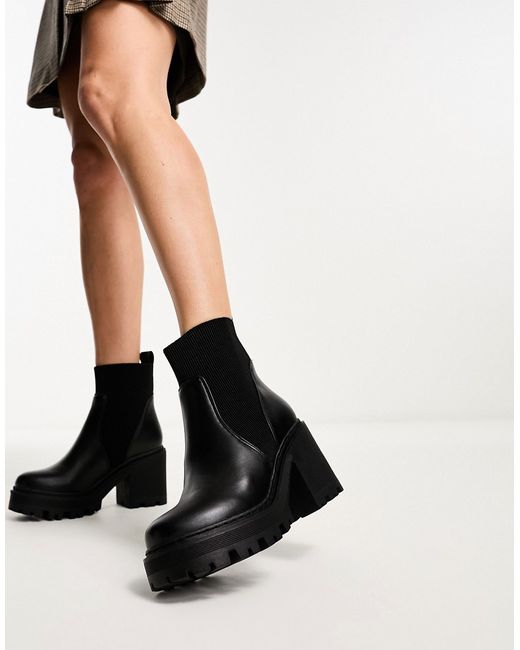 Truffle Collection chunky heeled chelsea boots