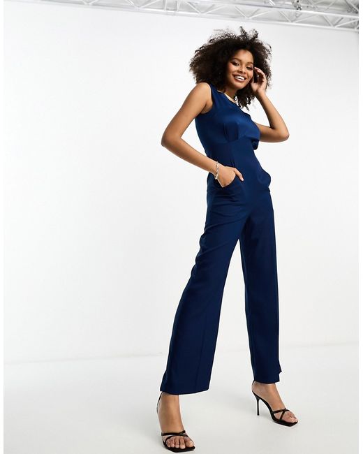 Closet London tailored jumpsuit with pockets