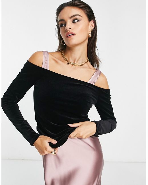 Other Stories off the shoulder long sleeve top