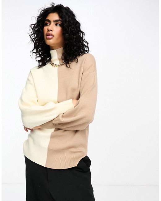 Y.A.S half and block high neck sweater