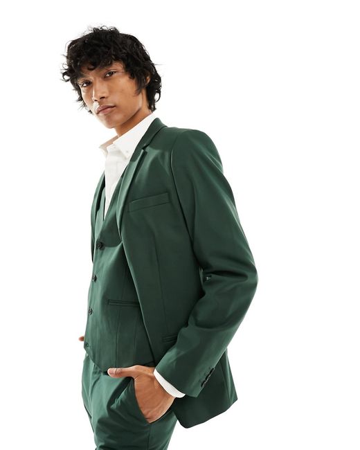 Asos Design skinny suit jacket dark