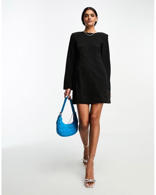 Y.A.S tailored mini dress with open back diced