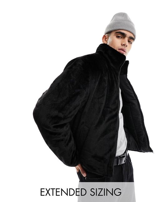 Asos Design faux fur puffer jacket