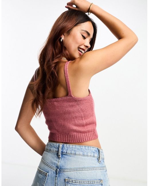 Asos Design knitted cami top twin set part of a