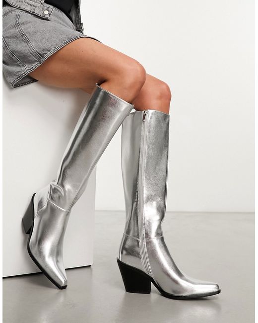 Pull & Bear Western style knee-high boots