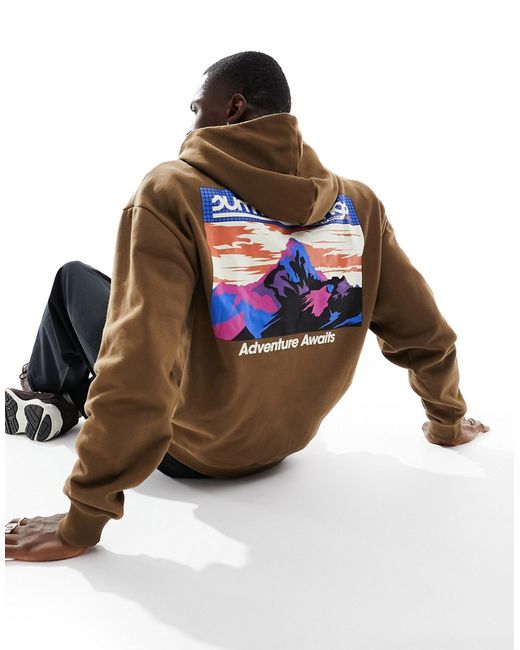 Asos Design oversized hoodie with landscape back print