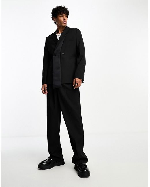 Asos Design wide pleated suit pants