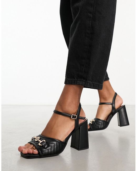 River Island block heel with hold buckle detail