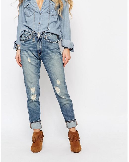 Denim & Supply Ralph Lauren Hi-Waist Jeans With Distressed Detail