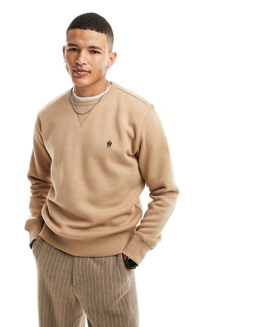 French Connection crew neck sweatshirt camel-