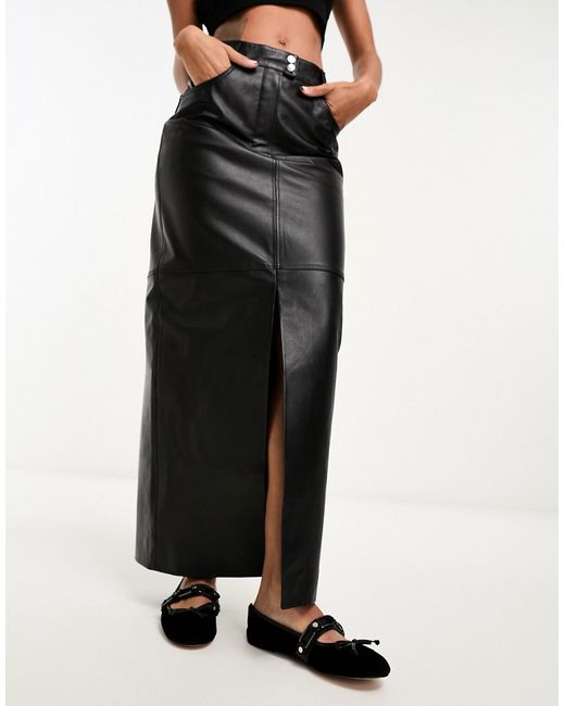 Asos Design maxi skirt with front split