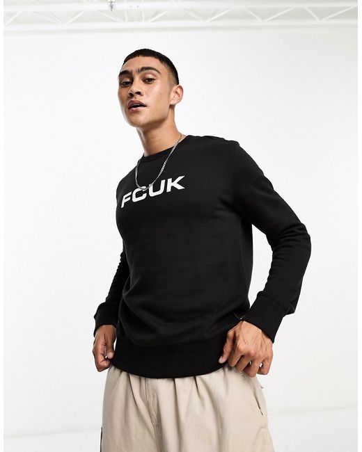 French Connection FCUK logo crew neck sweatshirt