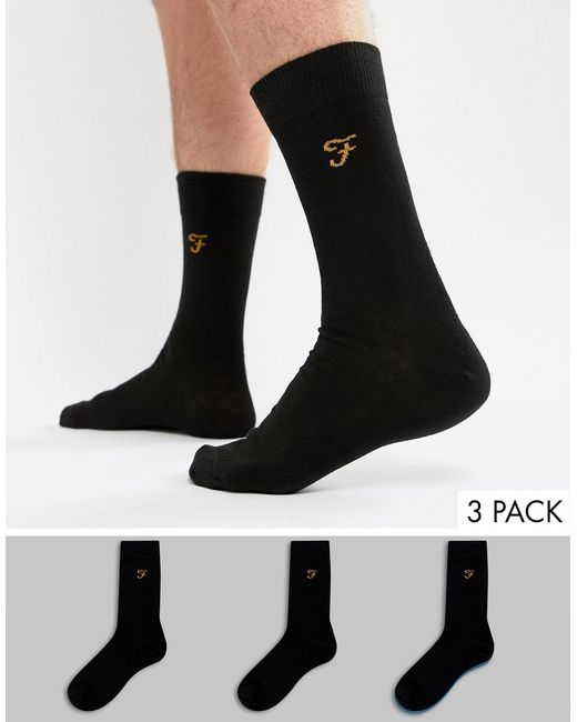 Farah Astley 3 Pack Socks
