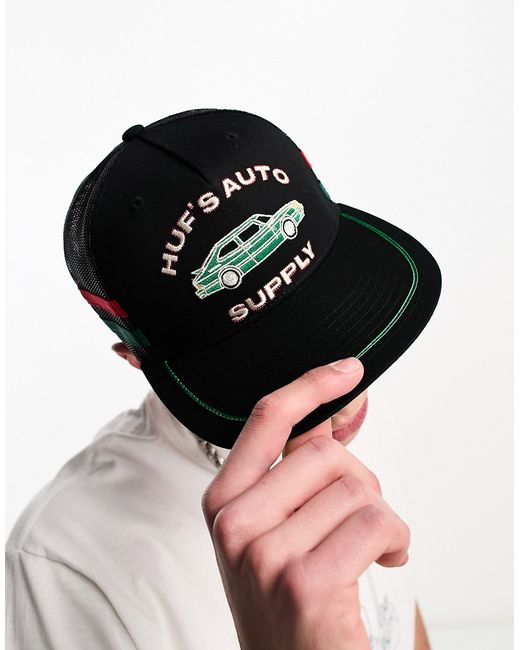 Huf auto supply trucker cap and green