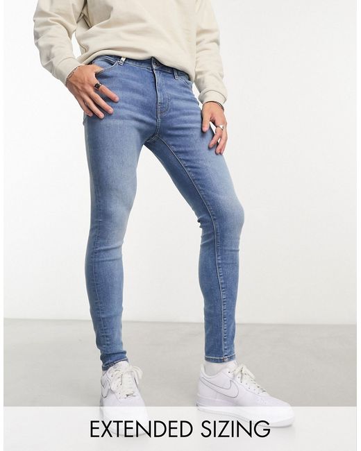 Asos Design power stretch jeans mid wash
