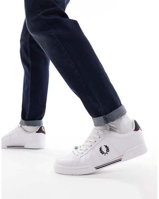 Fred Perry leather logo sneakers navy