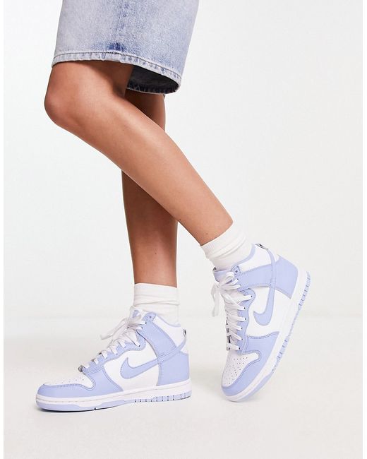 Nike Dunk High premium sneakers and blue