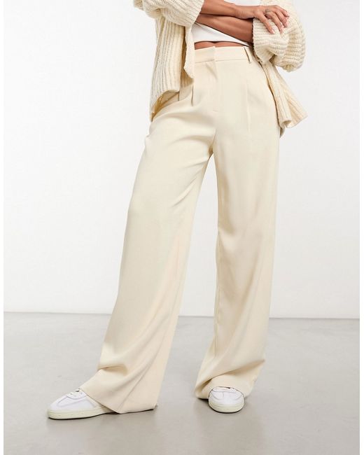 French Connection front pleat pants camel-