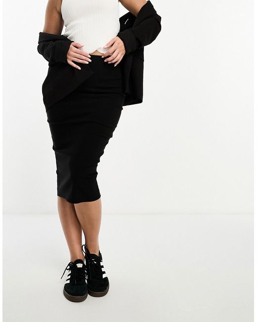 Asos Design Hourglass high waist midi pencil skirt