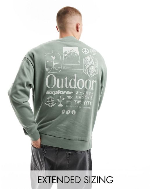 Asos Design oversized sweatshirt with large back print