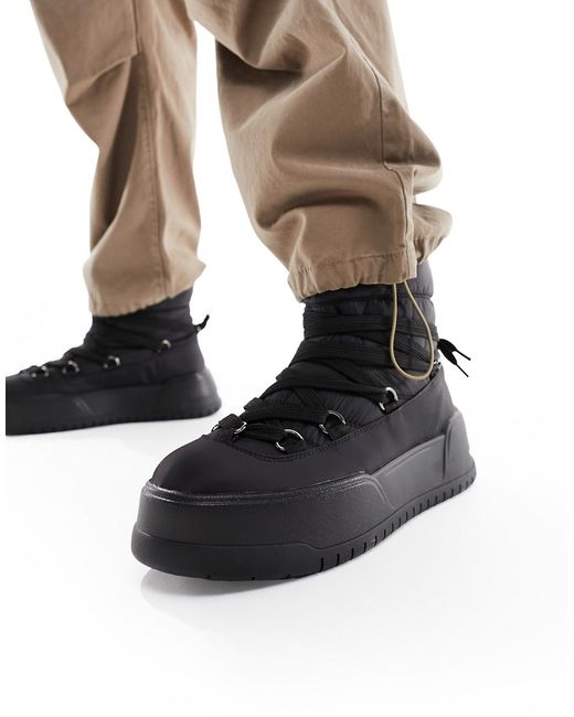Asos Design chunky laceup boots nylon