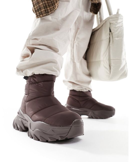 Asos Design chunky boots puffer nylon