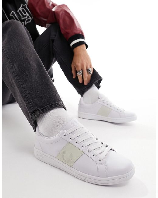 Fred Perry leather logo sneakers