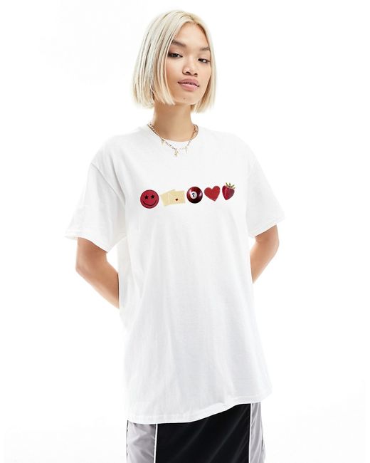 Asos Design oversized tee with red graphic