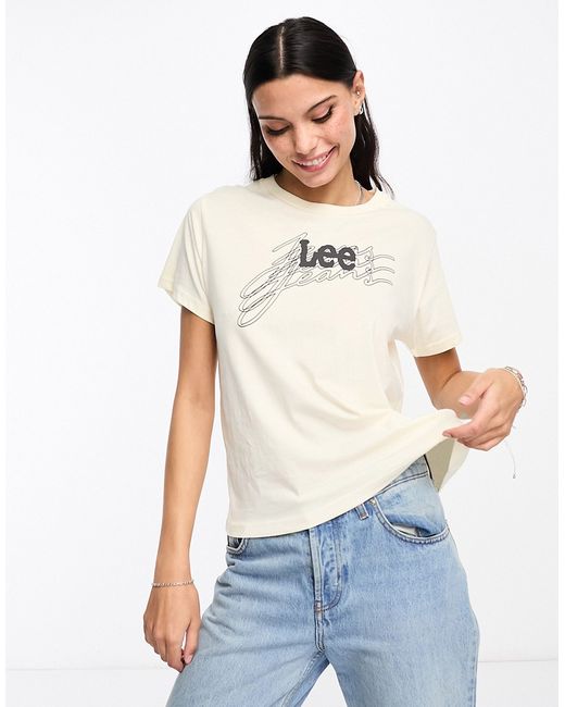 Lee Jeans Lee bold logo tee ecru-