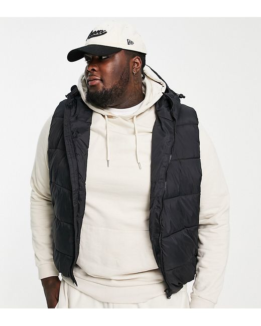 French Connection Plus puffer vest with hood