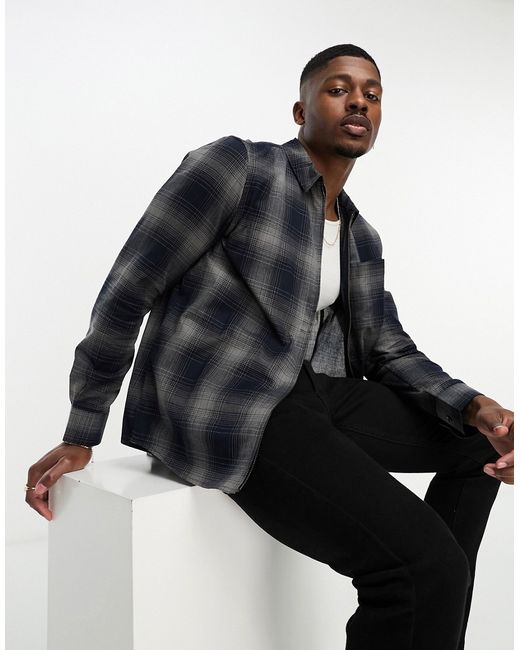French Connection full zip check shirt