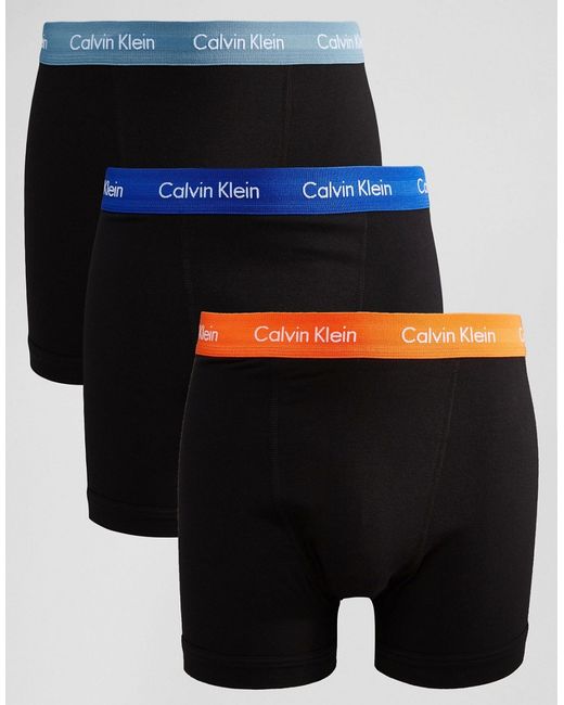 Calvin Klein 3 Pack Trunks Cotton Stretch