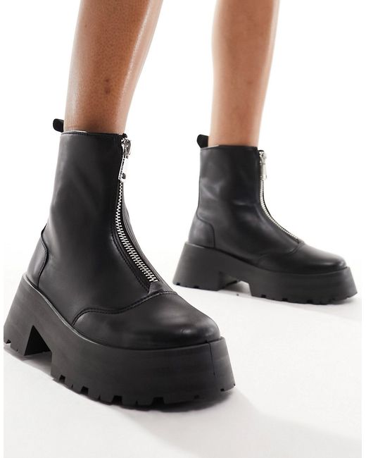 Schuh zip front chunky chelsea boots
