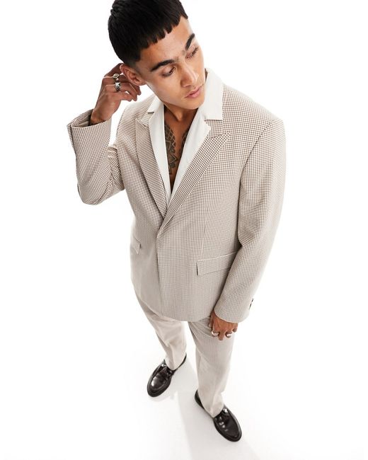 Viggo micro plaid seersucker suit jacket