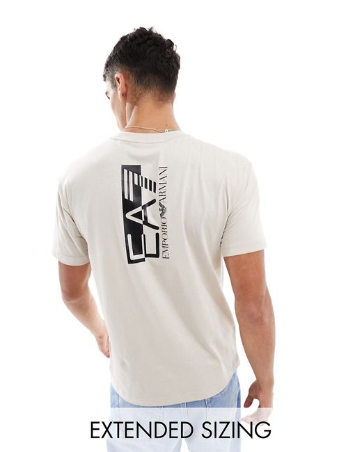 Ea7 back print logo T-shirt light