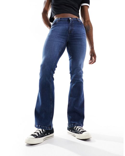 Asos Design stretch flare jeans dark wash