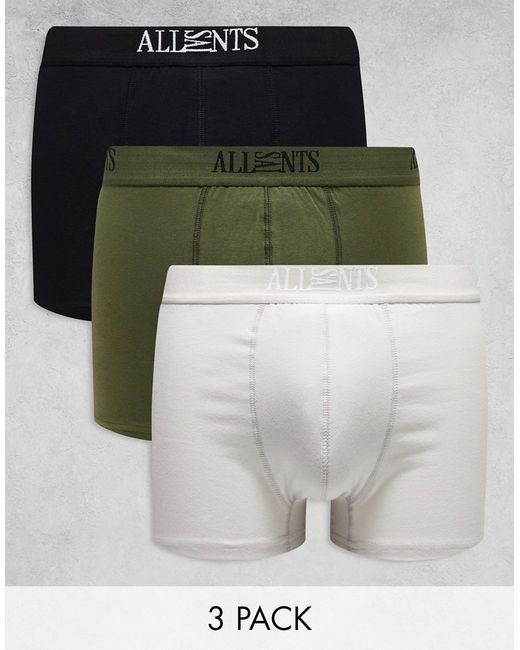 AllSaints 3-pack boxers green/black/lblue-