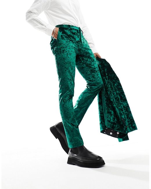 Twisted Tailor buteer crush velvet suit pants