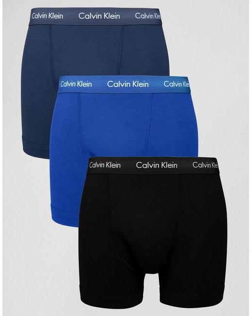 Calvin Klein Trunks 3 Pack Cotton Stretch