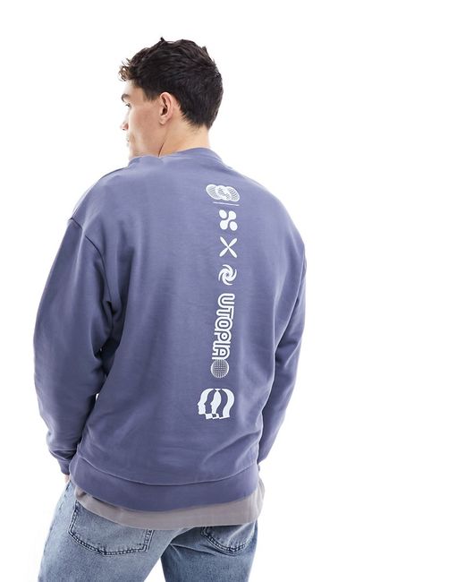 Asos Design oversized sweatshirt with spine print
