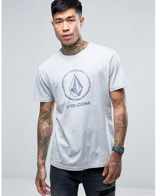 Volcom Fade Stone Large Logo T-Shirt in Heather