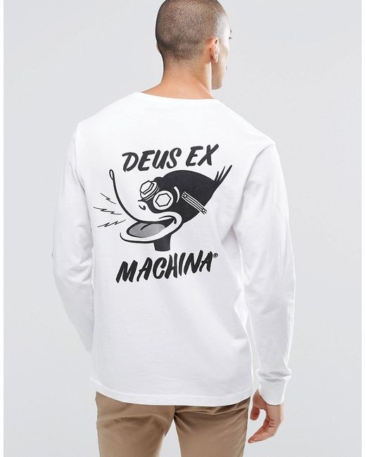 Deus Ex Machina Long Sleeve T-Shirt With Duck Back Print