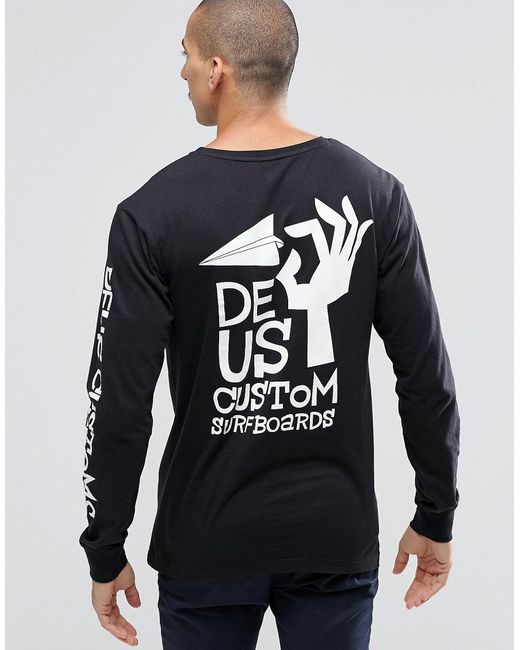 Deus Ex Machina Long Sleeve T-Shirt With Surf Back Print