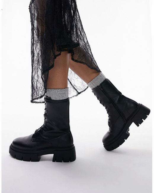 TopShop Lydia chunky lace up boots