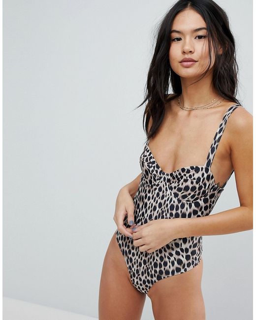Motel Leopard Print Swimsuit